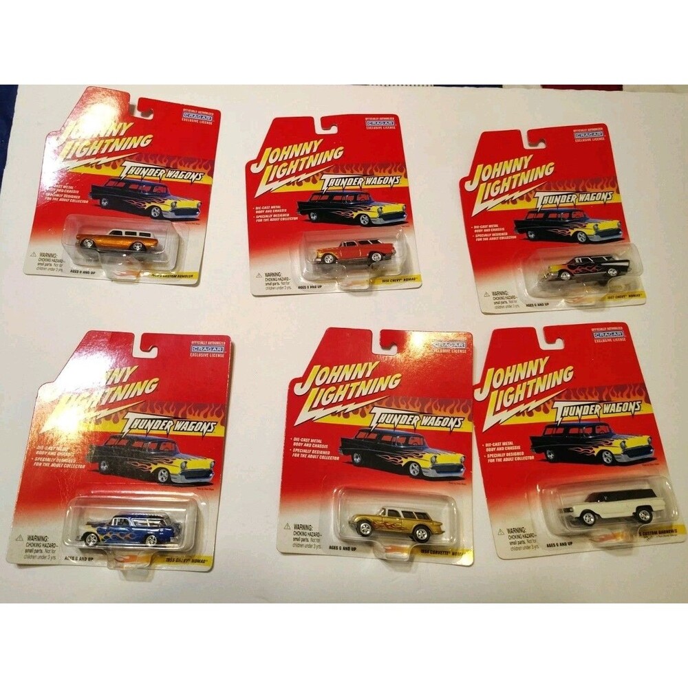 Johnny Lightning Thunder Wagons Die Cast Cars Lot Of 6 New Old Stock